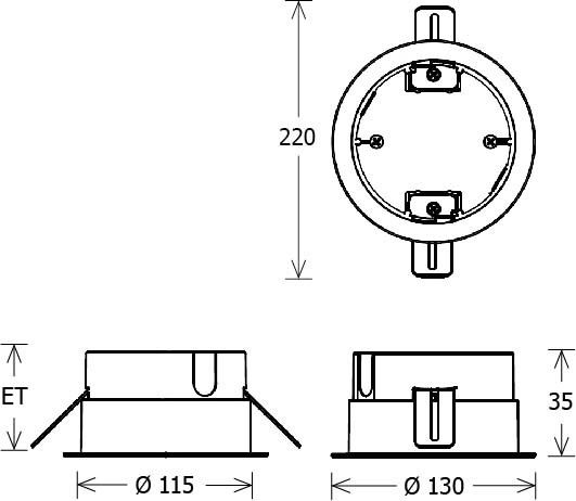 Stromschiene Einbau ST-EMONO/9000-BP-Dsw