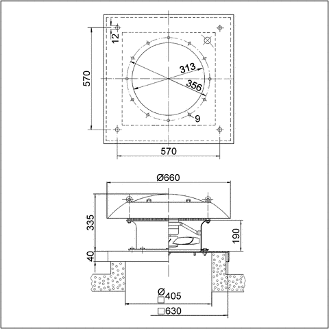 Axial-Dachventilator DZD 30/4 B