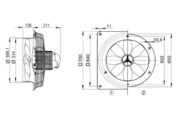 Axial-Wandventilator DZS 50/84 B