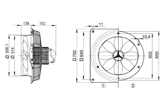 Axial-Wandventilator EZS 50/8 B