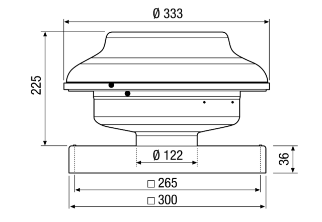 Radial-Dachventilator EHD 12