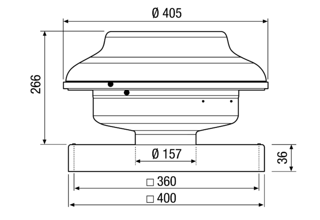 Radial-Dachventilator EHD 16