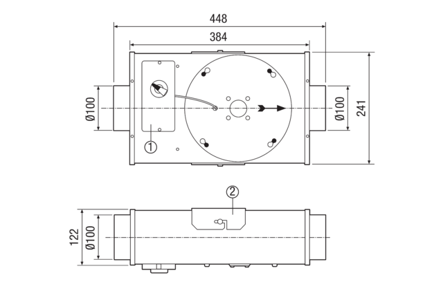 Radial-Flachbox EFR 10