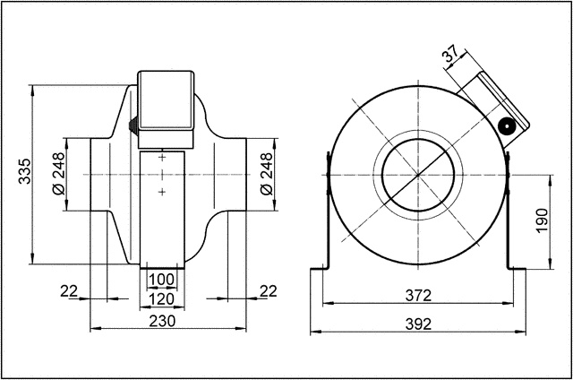 Radial-Rohrventilator ERR 25/1