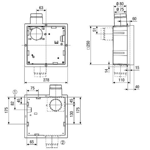 Unterputzgehäuse ER GH-VWR