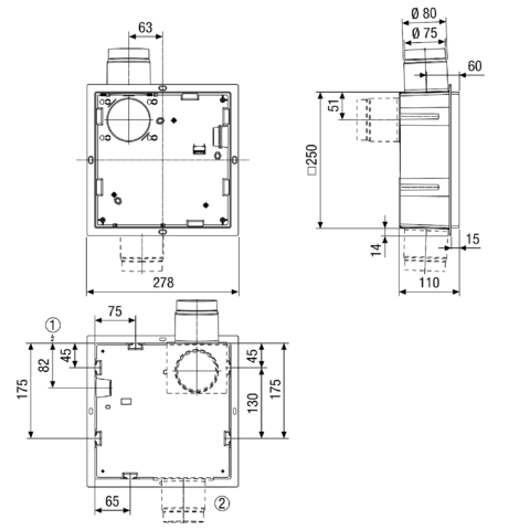 Unterputzgehäuse ER GH