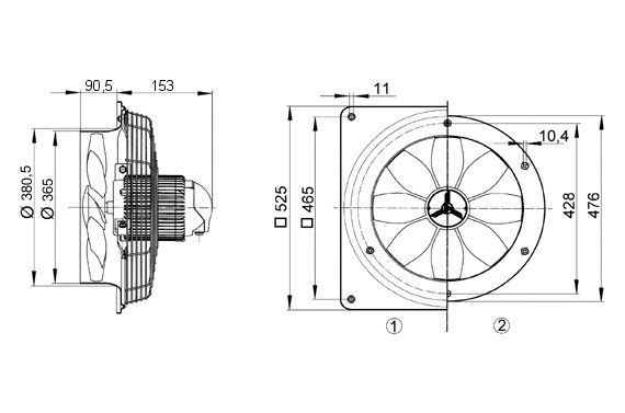 Ventilator DZQ 35/6 B