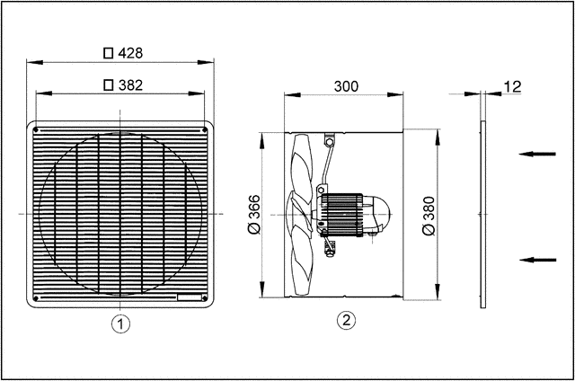 Ventilator EZF 35/4 B