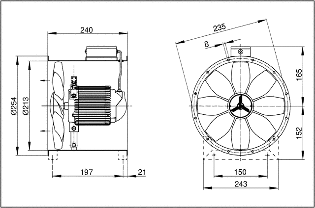 Ventilator EZR 20/2 B