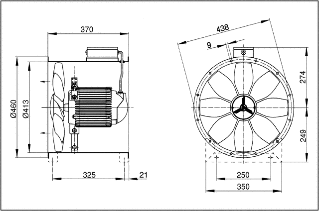 Ventilator EZR 40/6 B