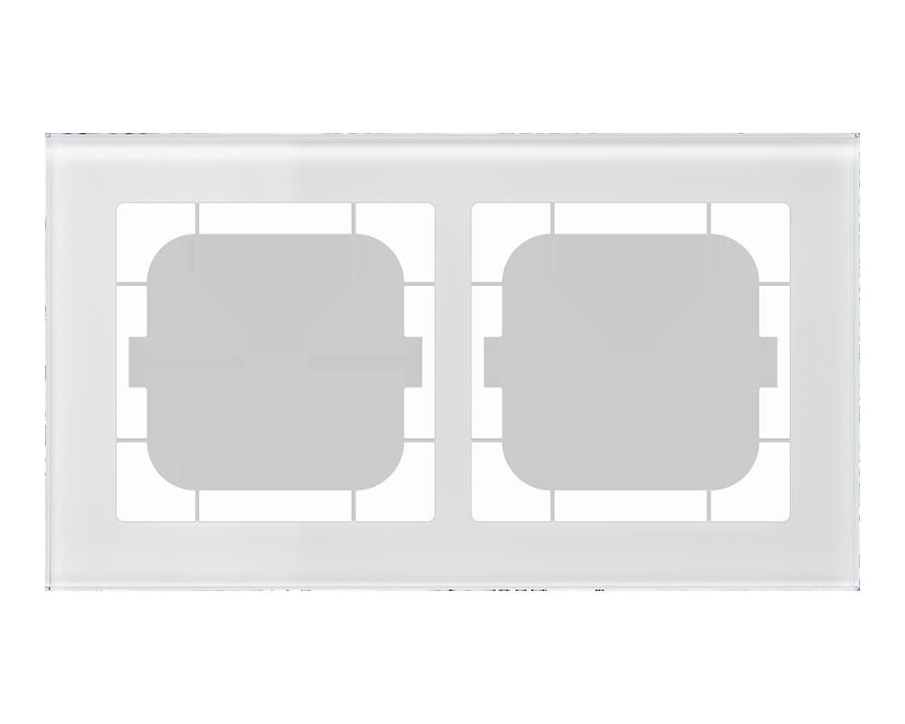 Glasrahmen 2-fach ws BE-GTR263W.01