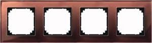 Rahmen M-PLAN Glas 4-fach Mahagonibraun Rahmen M-PLAN Glas 4-fach Mahagonibraun