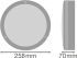 LED-Wand-/Deckenleuchte SFBLKH25010W/4000KWT