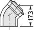 Bogen 45 Grad 110/160mm 0020106379