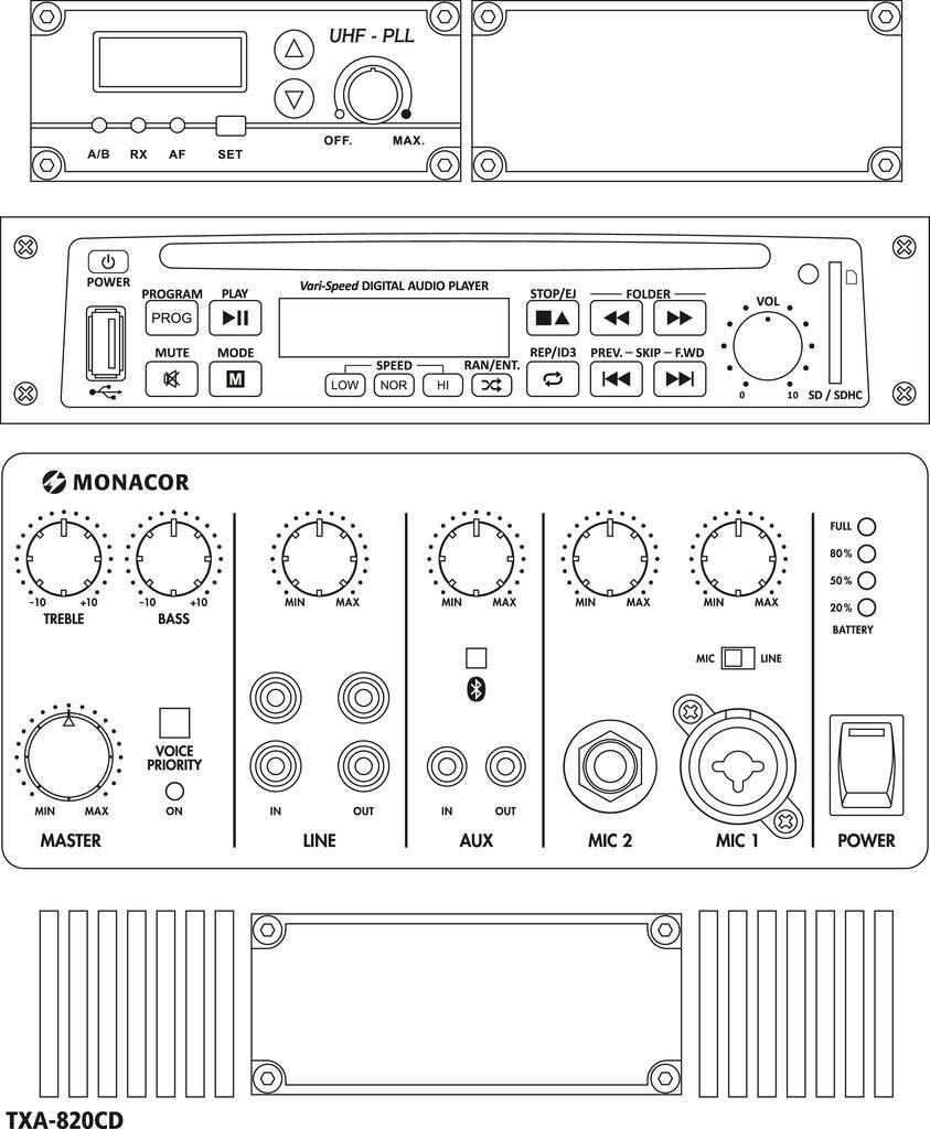 Verstärkersystem TXA-820CD