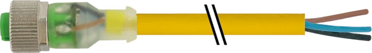 Buchse M12 gerade 7,5M LED 7000-12261-0530750
