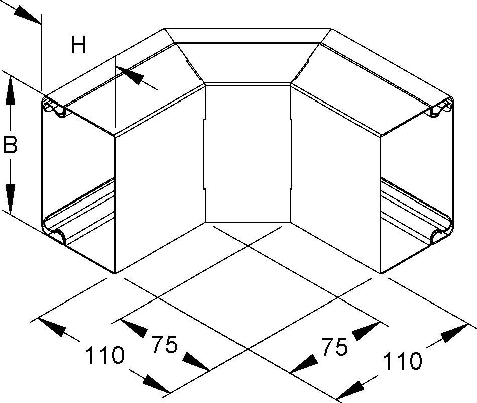 Außeneck 2x45Gr. LUAD 100.100 E3