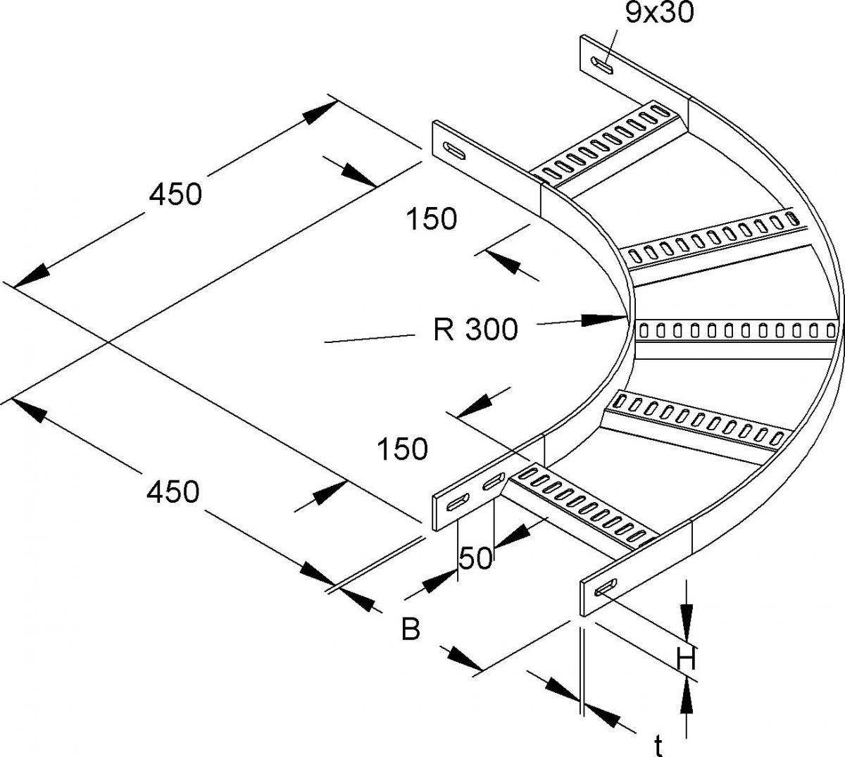Bogen 90Gr. KLMUB 40.600 F
