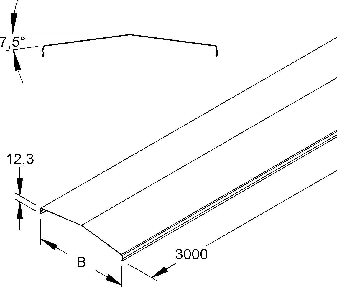Deckel für Gitterrinne GRD 40/7.5° F
