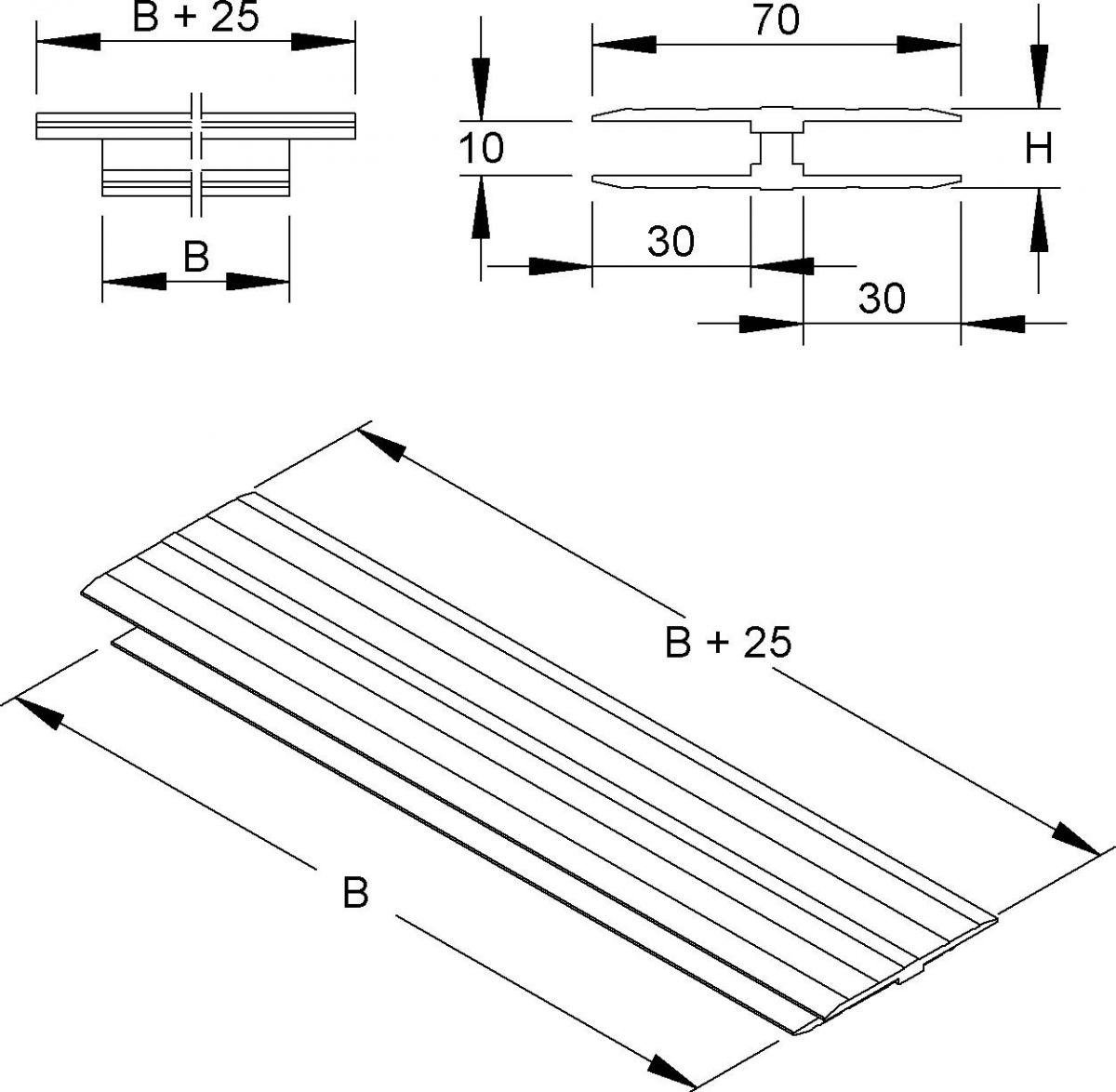 Deckelstoßbrücke DSBA 500