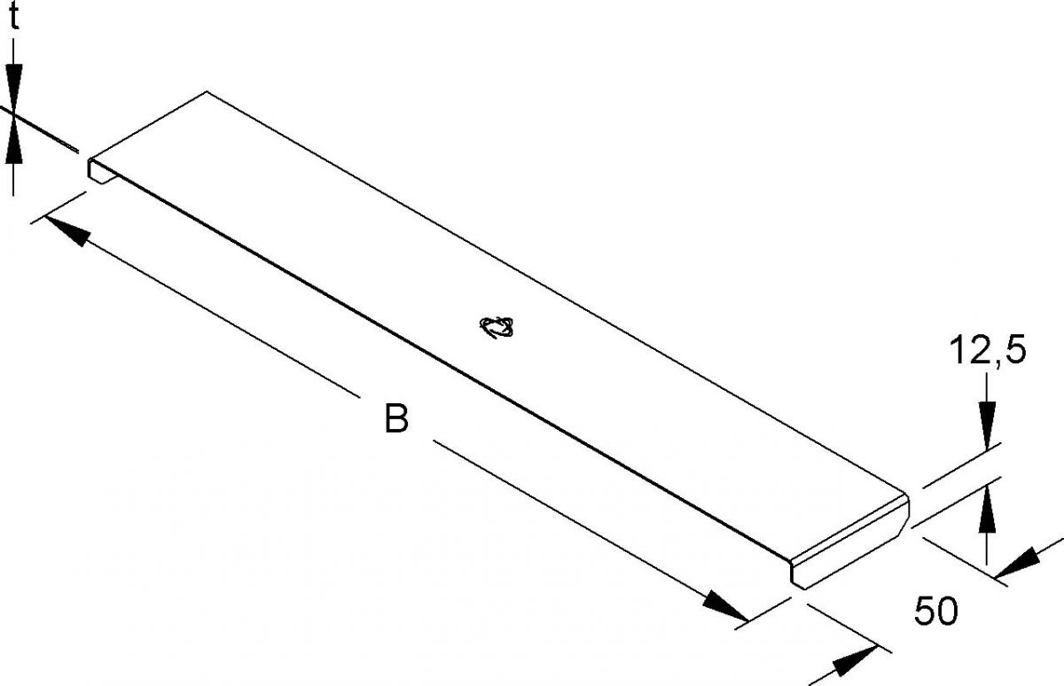 Deckelstoßleiste U-Form DSLU 400-0.75 S