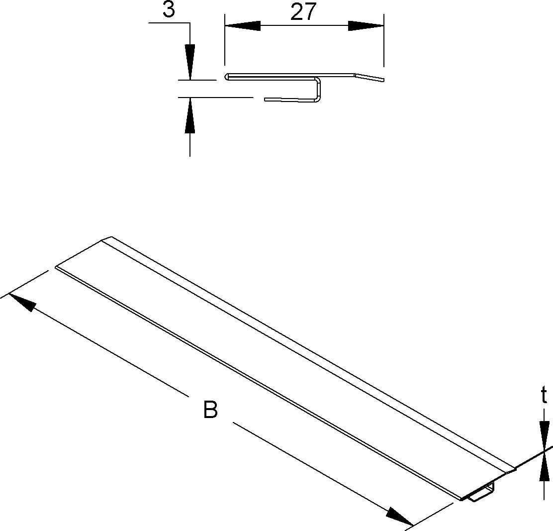 Deckelstoßleiste Y-Form DSLY 3.0/400 S