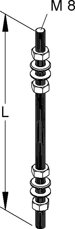 Gewindestab M8 M 8/1000 E3