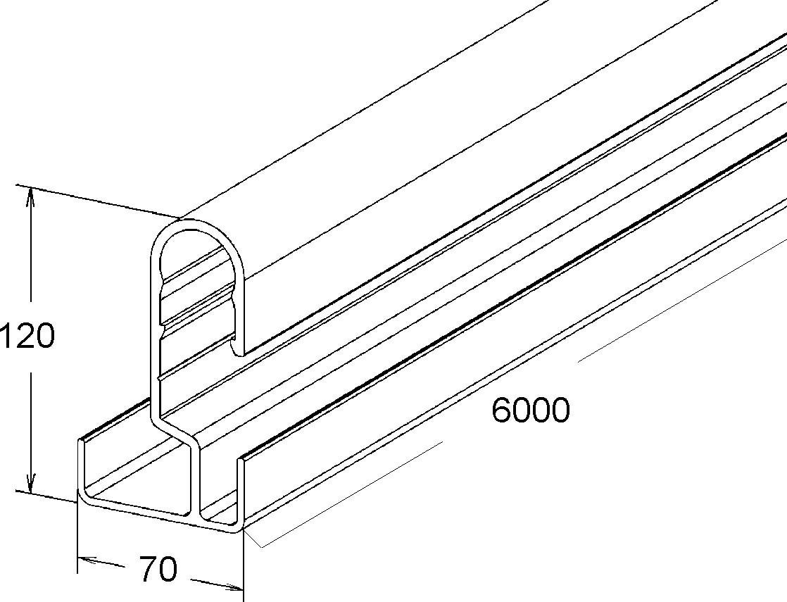 GFK-Handlaufprofil PR-MC 30
