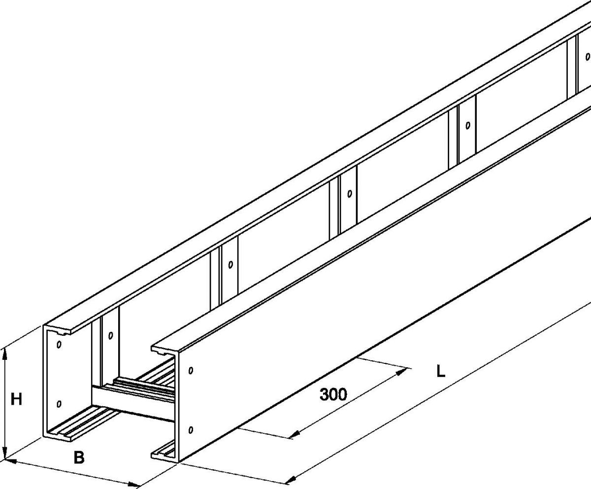 GFK-Kabelleiter ULL 150.300/3