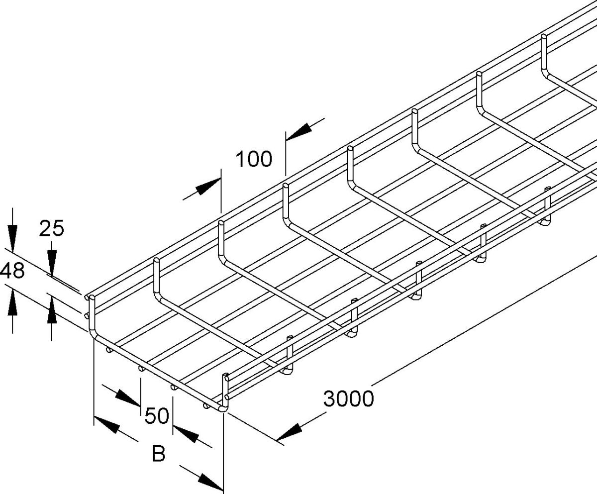 Gitterrinne U-förmig MTS 54.200 F