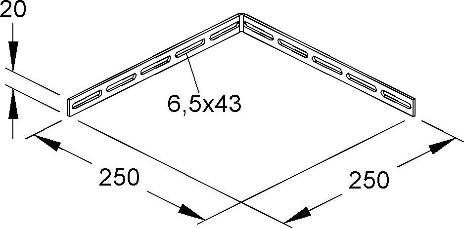 Gitterrinnenwinkel GRWV 20/250 G