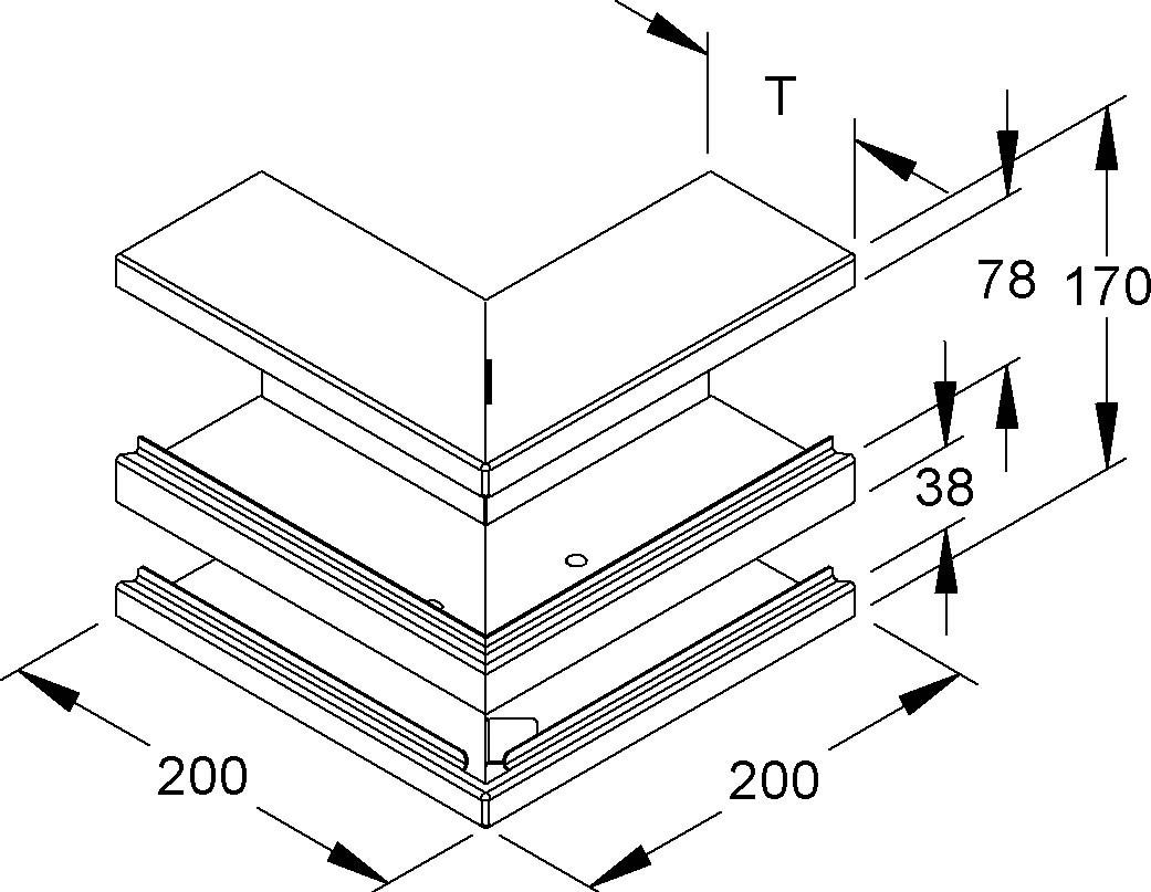GK-Außeneck 90Gr. DKA 170-78T80 WA