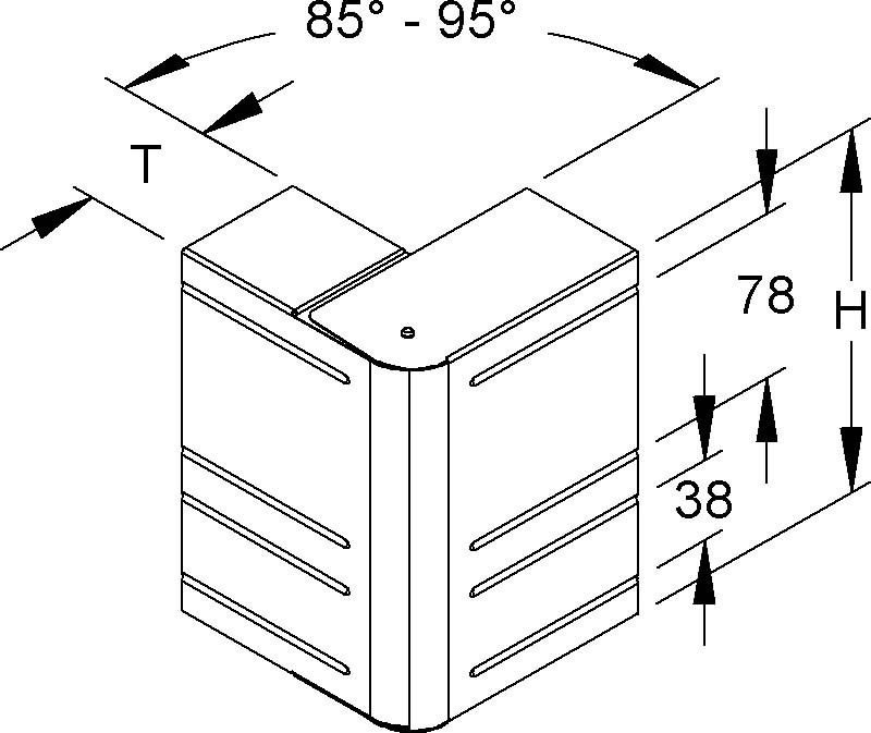 GK-Außeneck 90Gr. DKAV 170-78T60 R