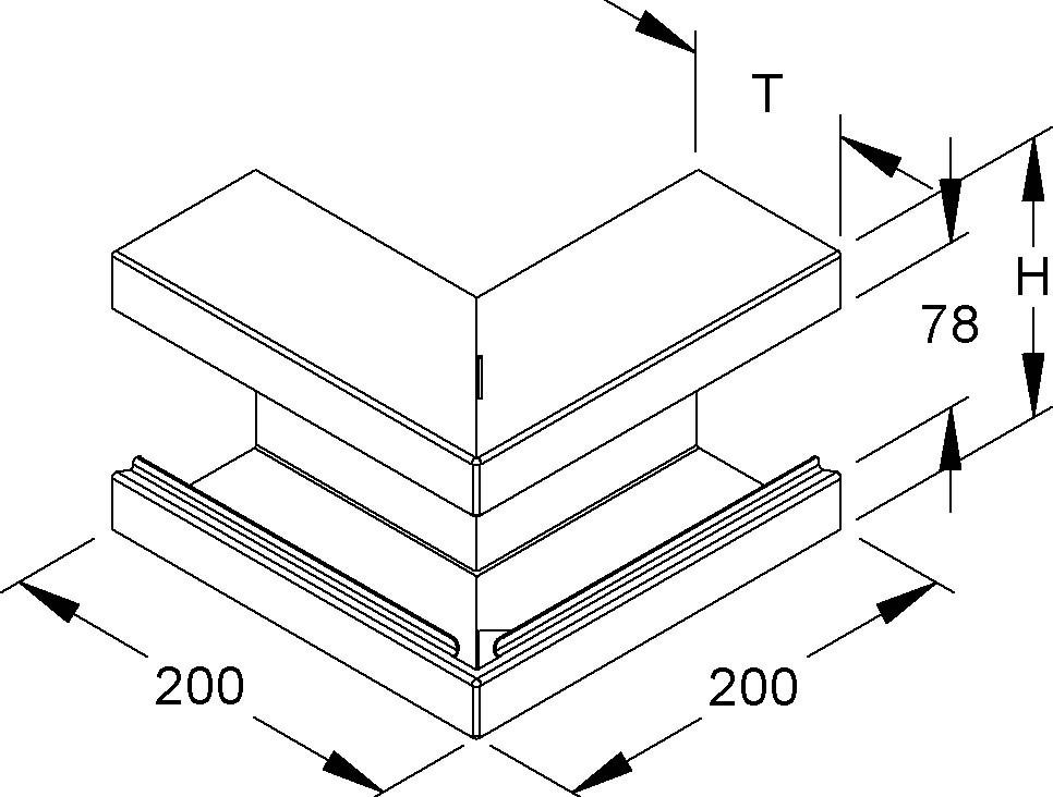 GK-Außeneck 90Gr. GKA 110-78T80 WA