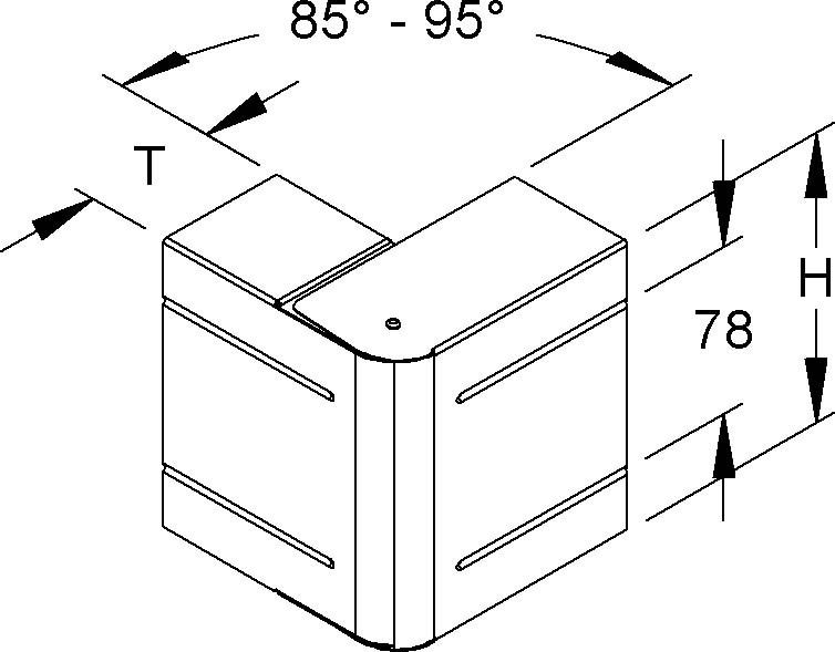GK-Außeneck 90Gr. GKAV 110-78T60 R