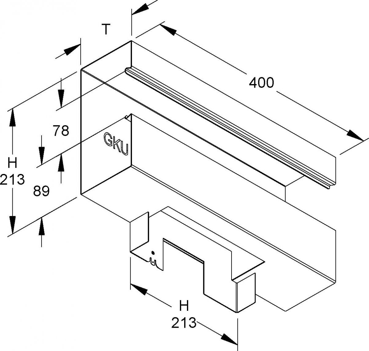 GK-T-Stück 90Gr. GKTU 213A78T100 WA