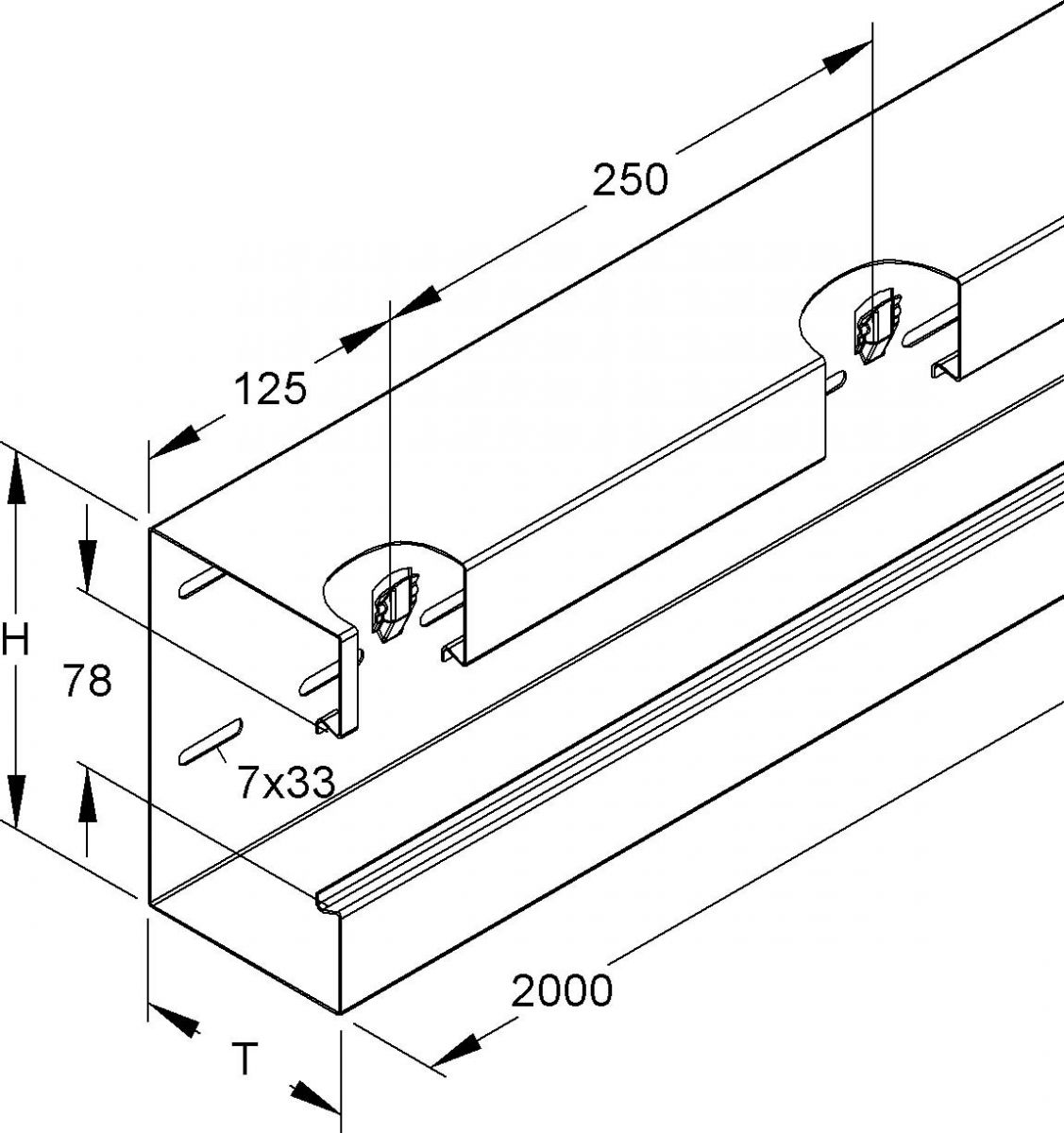 GK-Unterteil einzügig GKU 220-78T100 WA