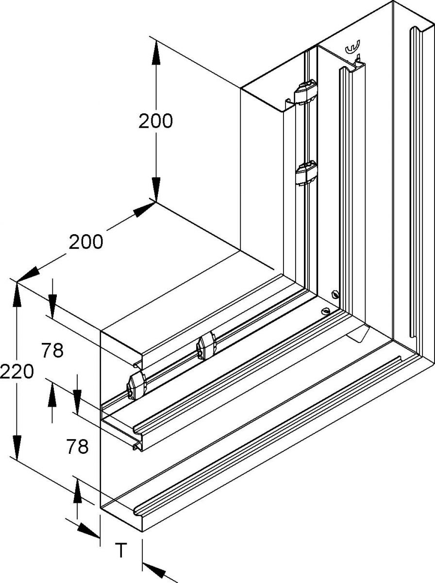 GK-Vertikaleck 90Gr. DKV 220-78T60 WA
