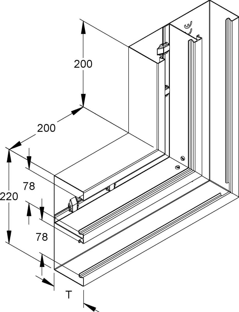 GK-Vertikaleck 90Gr. DKV 220-78T80 WA
