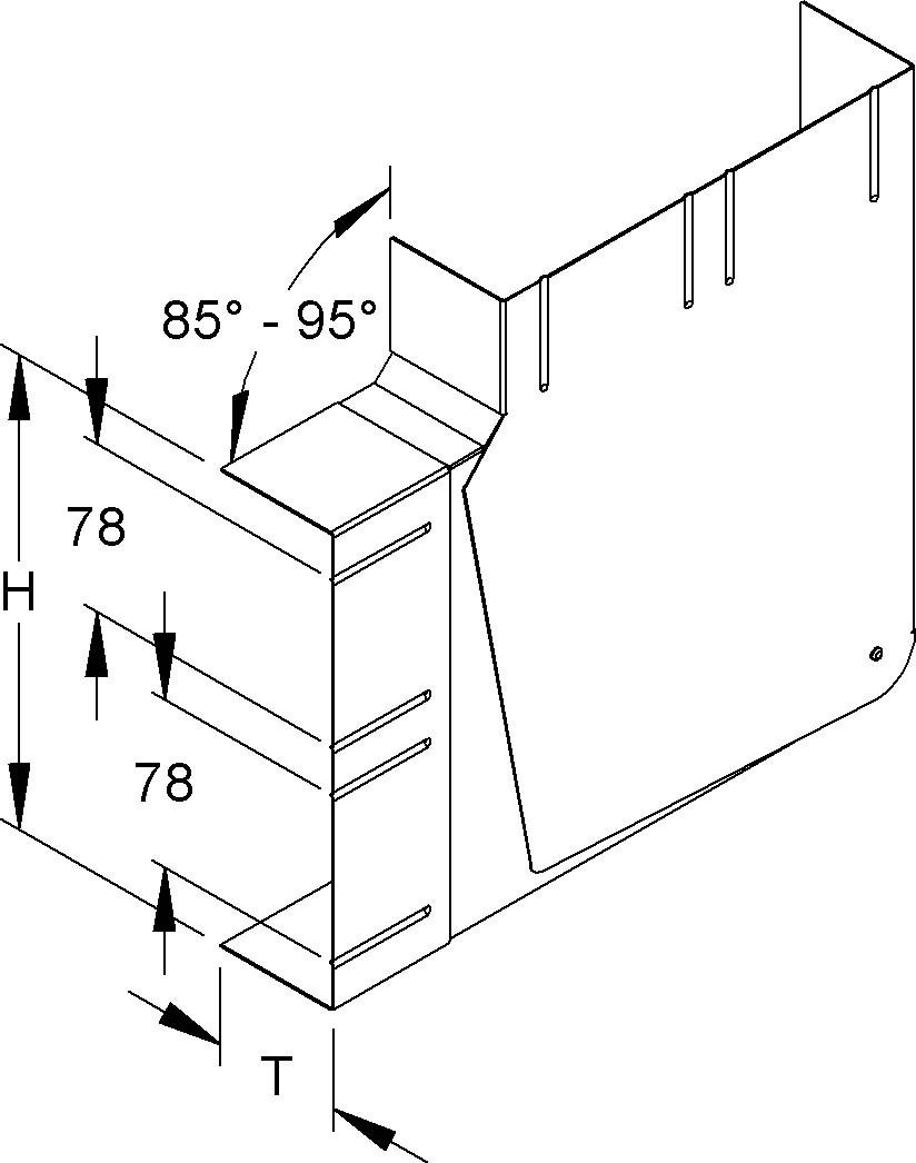 GK-Vertikaleck 90Gr. DKVV 220-78T60 WA