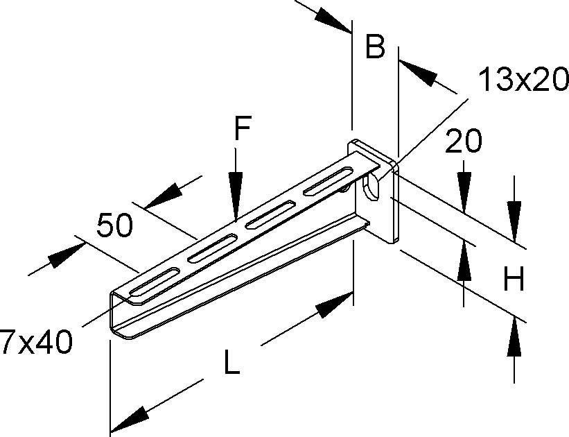 Hängestiel-/Wandausleger KTA 300 C1KG