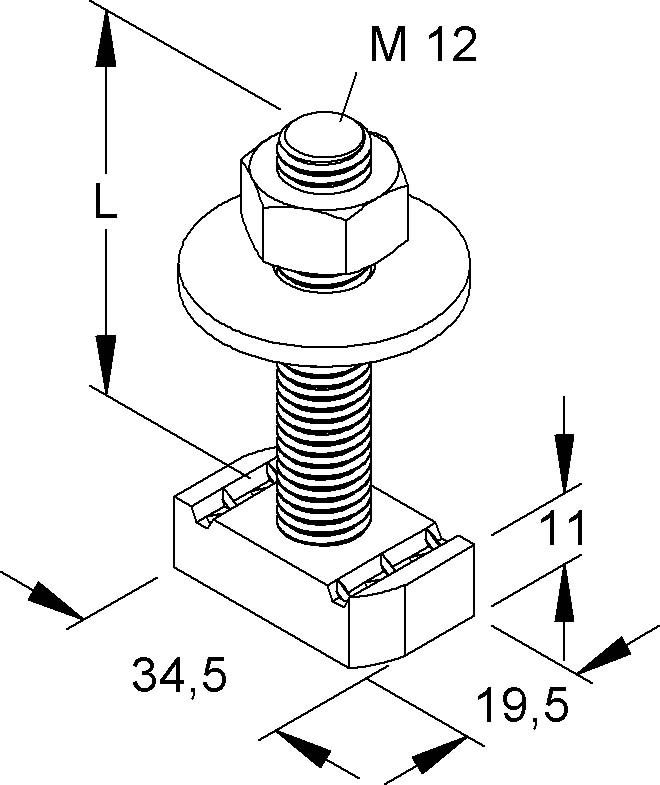 Hammerkopfschraube M12 HMZ M12/30 F