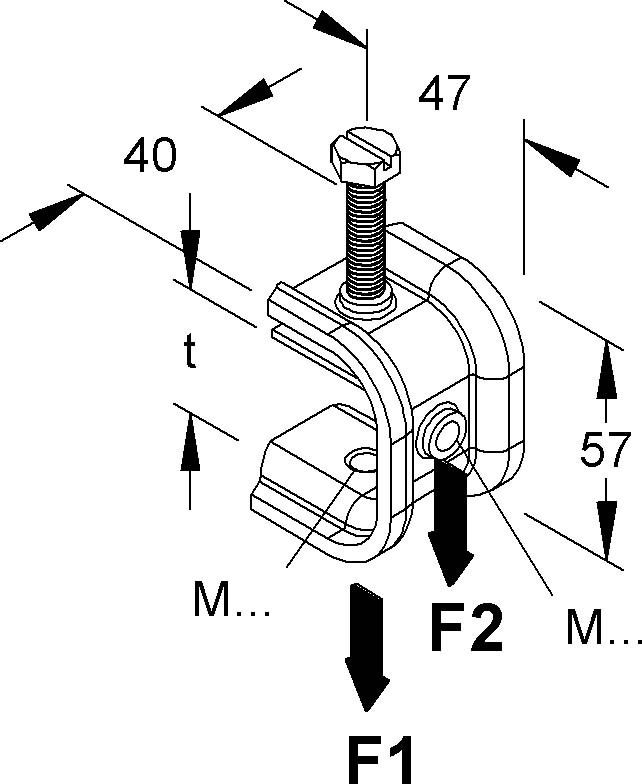 Profilklemme M8 PKS M8/10-40 E5