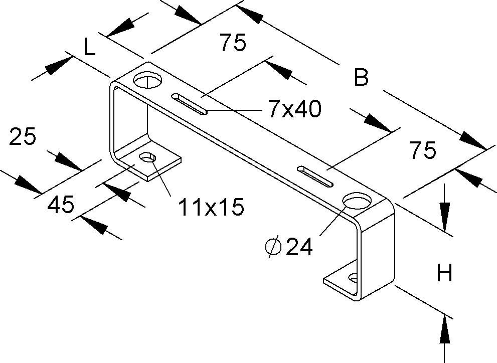 Rinnendistanzbügel RDB 85.400 V