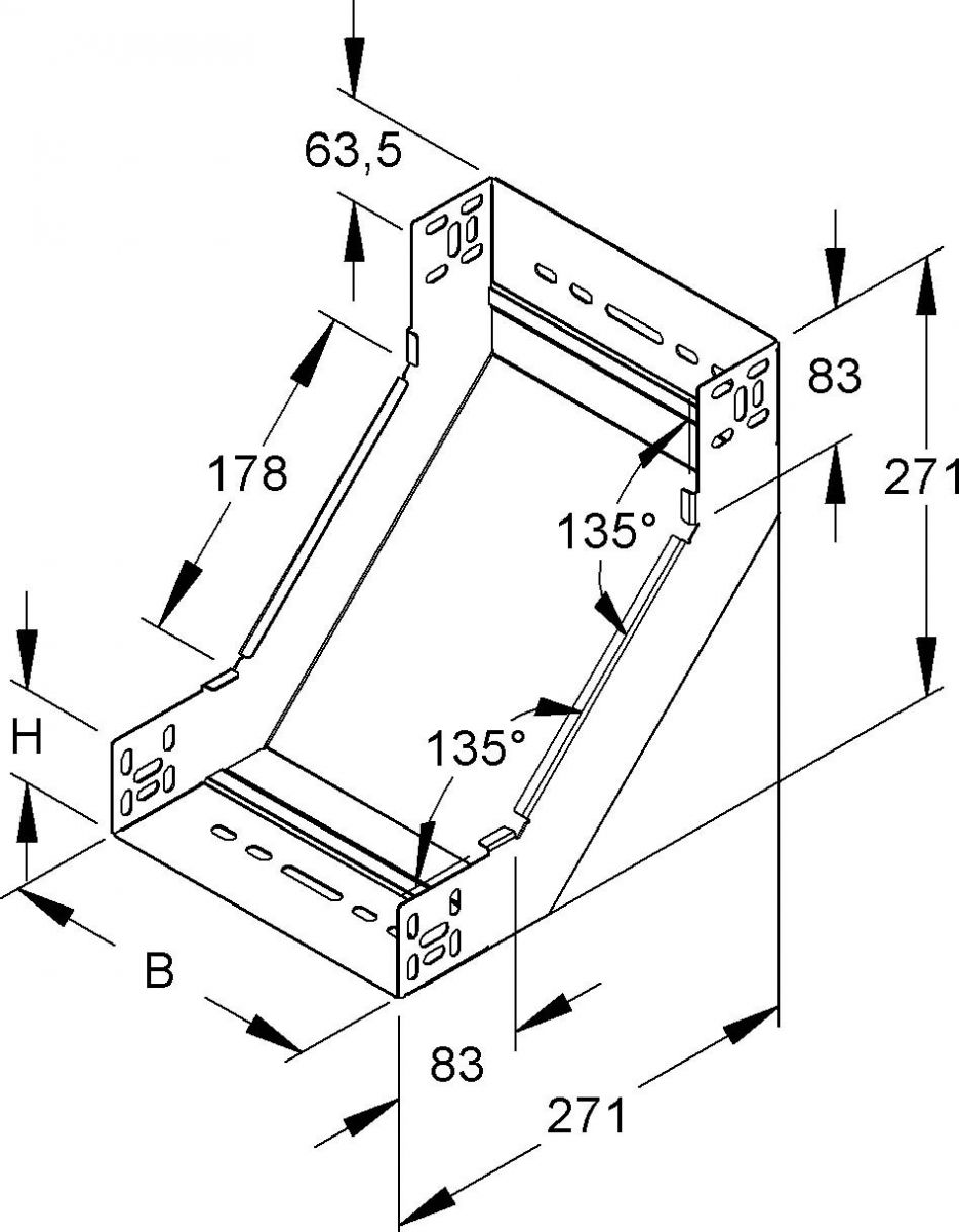 Steigstück für Kabelrinne RSD 60.500 F