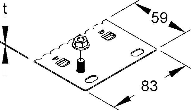 Trennsteghalteplatte RTPH 50 M6