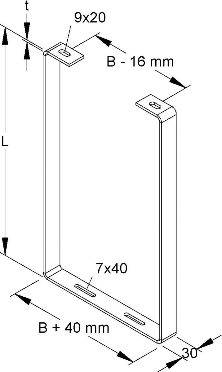 Tunnelabhängung Form A TAH-A 200/200 E3