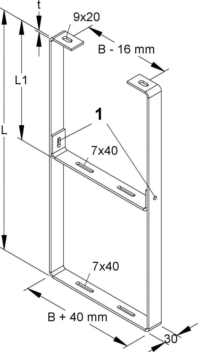 Tunnelabhängung Form D TAH-D 200/500/250 E3