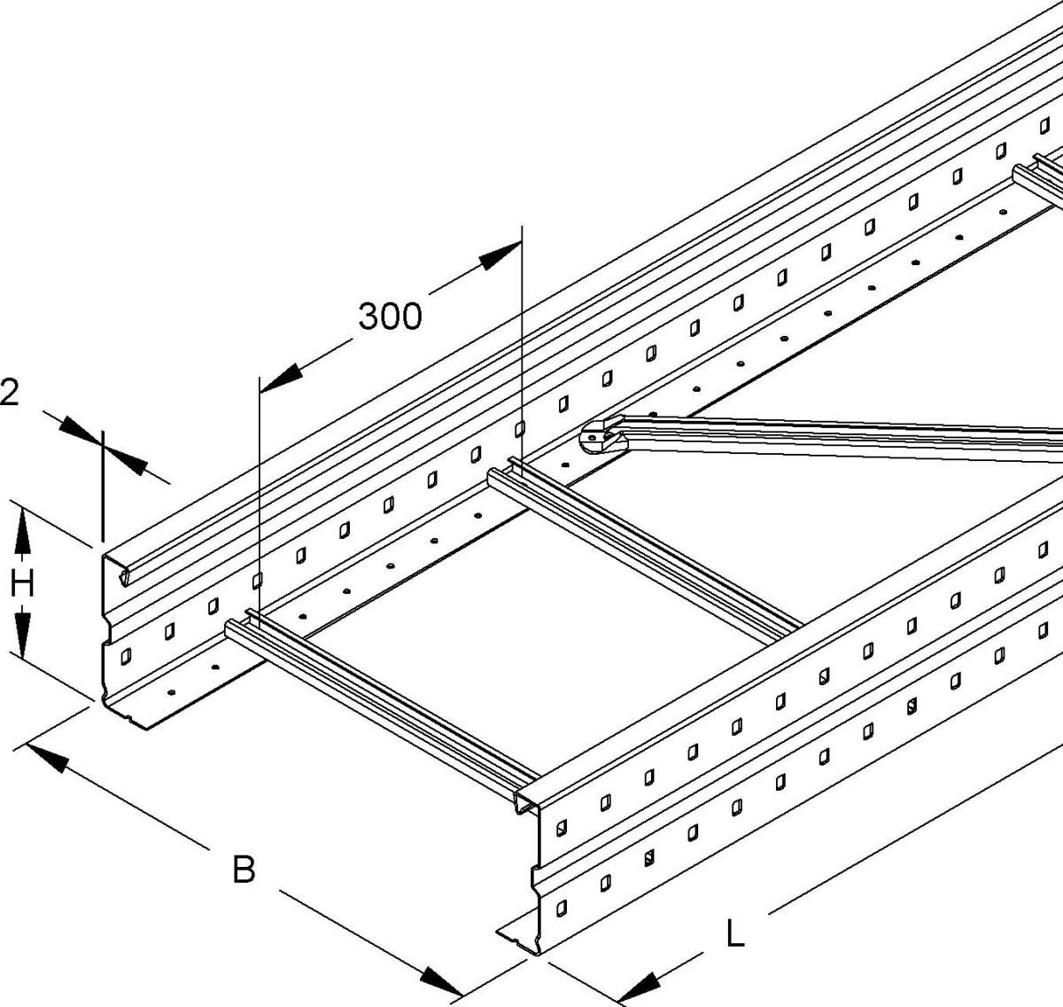 Weitspannkabelleiter WSLM 150.600/3