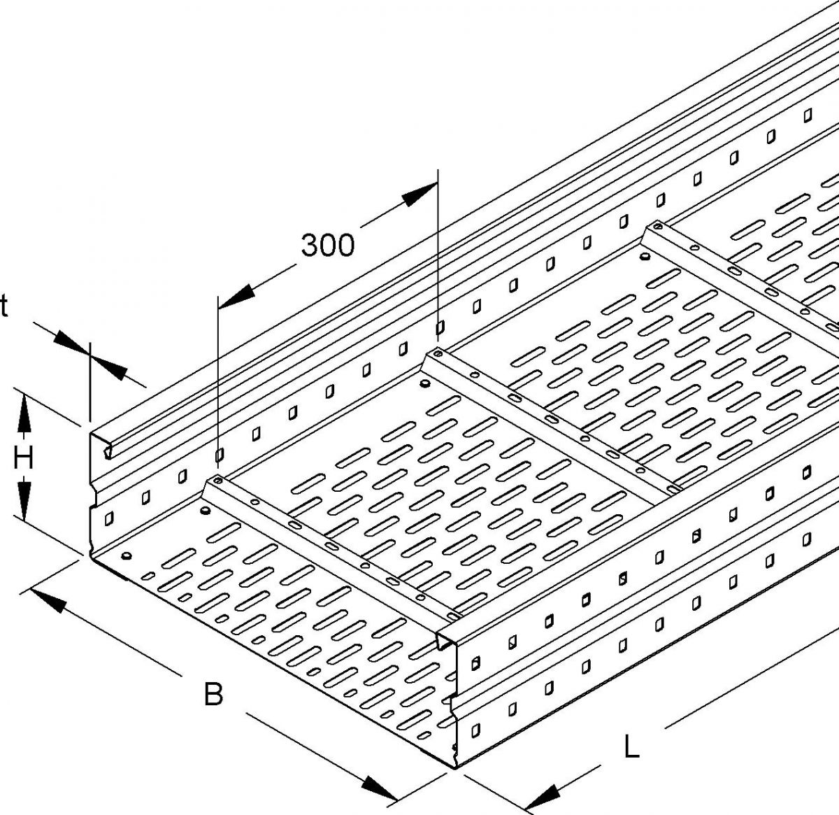 Weitspannkabelrinne WRL 150.500/3 F